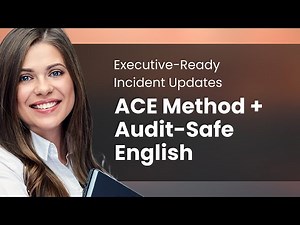 Executive-Ready Incident Updates: ACE Method + Audit-Safe English