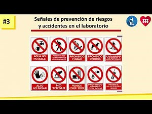 Señales de Prevención de riesgos y accidentes en el laboratorio clínico