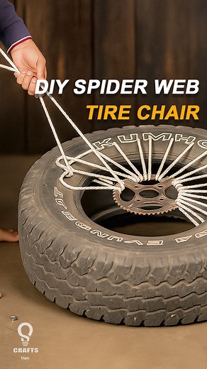 Creative Idea - Making Beautiful Spider Web Tire Seats From Old Tires. | Cʀᴀꜰᴛs Tɪᴘs