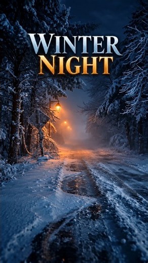 Would You Follow These Lights? ❄️ Snowy Forest at Night