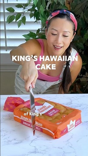 I made a KING’S HAWAIIAN ROLLS cake