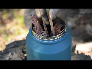 DIY Tabletop Smokeless Fire Pit from a Water Bottle (smokeless wood burning camp stove)