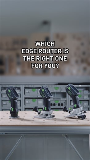 Festool on Instagram: "Choosing the right edge router made easy. 💚⁣ ⁣ For clean radii and chamfers the OFKC 500 is your specialist.⁣ If you need maximum versatility and want to work on grooves, rabbets or thicker solid wood edges the MFKC 700 supports a wide range of applications.⁣ And for perfect edge banding the MFKC 700 KA gives you the precision and control required for seamless transitions.⁣ ⁣ Which edge router fits your workflow best 👇⁣ ⁣ #festool #edgerouting #woodwork"