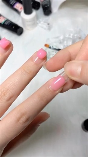 Trending Poly Gel Nail Extension 💅 #polygelnails #nailsextension #nailart #gelnail #short