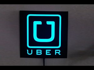 Uber Glowing Light - glow in the dark uber sign