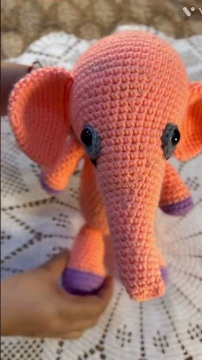 Cute Crochet Elephant 🐘💜 | Handmade with Love #crochet #amigurumi #crochetlove #magicalfingers