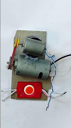 How to Make a DC Motor Generator | Simple Free Energy Project#dcmotor #generator #led #bulb