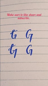 Different methods of writing letter "G" #calligraphy #handwriting #calligrphylearning