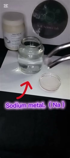 The reaction between sodium metal and water.#chemistry