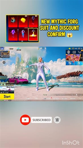 New Mythic forg Suit and discount confirm 😱 | PUBG mobile | 50% off on all outfits #shorts#pubg