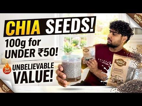 BEST CHIA SEEDS 100G IN JUST 50rs // WHOLE FARMS CHIA SEEDS UNBOXING AND REVIEW