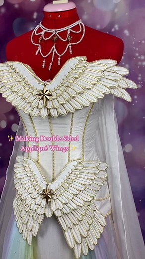 Making of the double sided appliqués for my machine embroidered wing pieces for Sailor Cosmos! It’s been interesting and fun thinking of machine embroidery as a 3-dimensional form on cosplay using fiber form from OESD Embroidery. A big thank you to toughkittencrafts (IG) for her guidance on how to approach the wing details on the wing details on my Cosmos design. I hope the information shared in this video helps you with your own projects! 💖 🪡 Machine used is the bernette b79 @Yaya Han edition