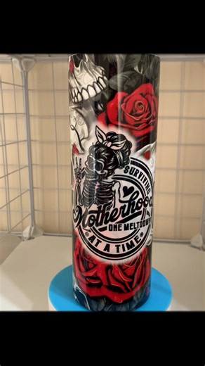 Surviving motherhood skull and roses #skullroses #skulltumblerstyle