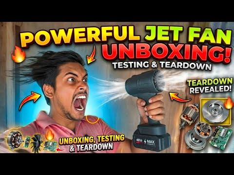 High RPM Turbo Jet Blower Fan Unboxing + Testing And Teardown.. | Jet Fan