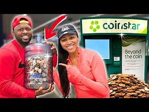 Cashing In Over 100 POUNDS OF COINS at COINSTAR! How Much Did We Get?