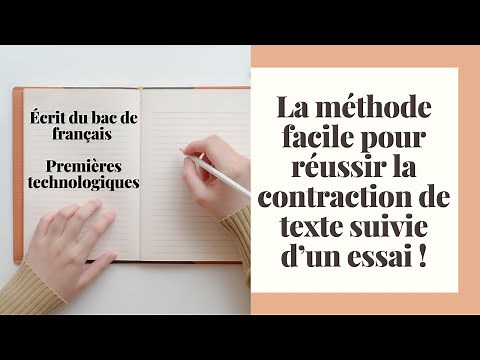 La méthode facile de la contraction de texte suivie d'un essai au bac de français technologique !