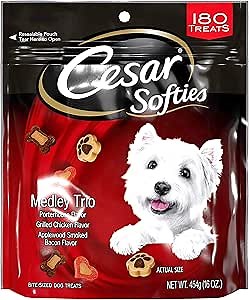 Cesar Softies Chewy Small Dog Treats Medley Trio, 16 oz. Pouch