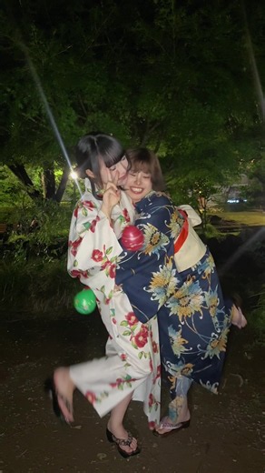 今年初❗️夏祭り行ってきたーー‼️大好きな夏‼️思いっきり楽しむゾー‼️‼️🌞🌴🌺✨@ゆめﾁｬﾝ様🐰 @おジョーです。 #夏祭り #浴衣 #変身#transition#yukata