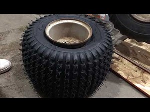 Mounting a tire on a split wheel