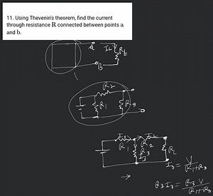 Using Thevenin's theorem, find the current through resistance \... | Filo