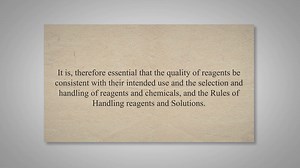 Selecting and Handling Reagents and other Chemicals in laboratory