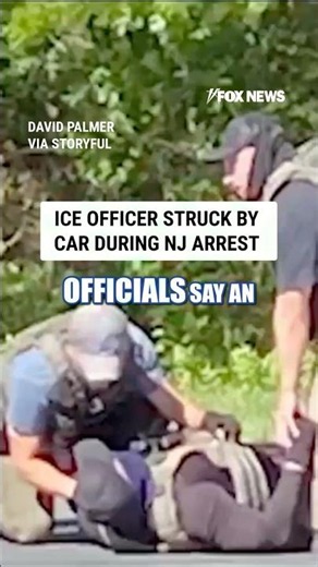 ICE officer struck by car during NJ arrest attempt #shorts #us #news