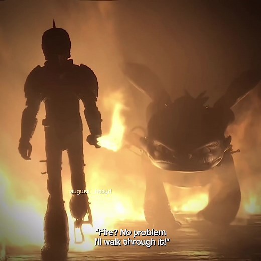 Hiccup Falling into Fire Scene: Toothless Saves Hiccup from Fire