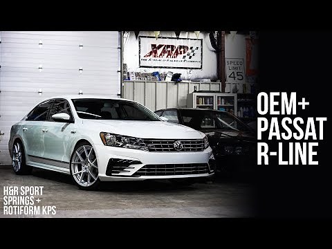 DIY VW Lowering Spring Install - 2017 VW Passat R-Line Lowered on H&R Sport Springs and Rotiform KPS