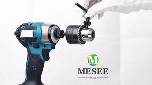 Mesee 1.5-13mm Capacity Drill Chuck Adapter Quick Change Converter with 1/4" Hex Shank, 1/2-20UNF Mount Impact Driver Bits Chuck Conversion with Chuck Key
