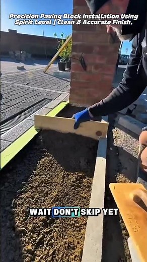 Precision Paving Block Installation Using Spirit Level | Clean & Accurate Finish.