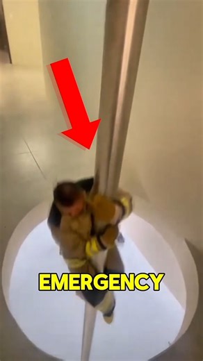 Firefighters Try a Fire Pole for the First Time!