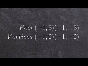 How to write the equation of a hyperbola given the foci and vertices
