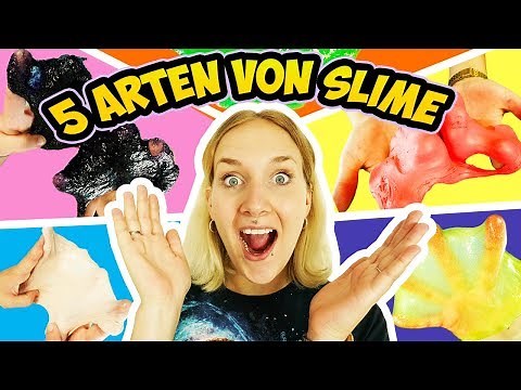 5 ARTEN SLIME ZU MACHEN - essbarer Schleim + welcher aus Gesichtsmaske, Bodylotion & Wackelpudding