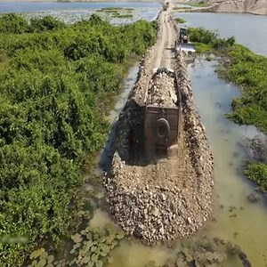 50K views · 478 reactions | Best Dozer Pushing Soil Rock Building Road across Huge Lake | Health Tips | Facebook