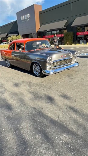 @thee_55chevy was part of the Tri-Five takeover at @qruisinpch this past Sunday. Sweet restomod. #55chevy #trifive #chevytrifive #classicchevy #chevy | So Cal Classic Car Storage