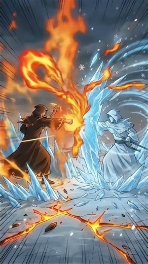 Fire Mage vs Ice Mage 🔥❄️ | Epic Anime-Style Cartoon Battle (Cinematic Fight)