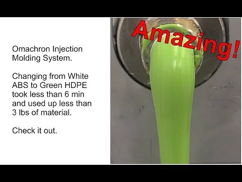 Demonstration: purging material in an extrusion or an injection molding machine