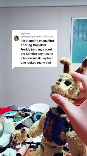 Replying to @zacthepuppetmaker115 #bonnie #tutorial #fnaf #fnafmoive2023 #fnafpuppets #foryou #tut #springbonnie