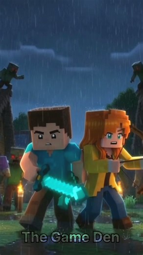 Blocky & Amber vs Mutant Creeper 😱💥 Epic Minecraft Fight!#minecraft #shortsvideos