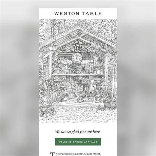 Email Inspiration from Weston Table - Email Love | Email Love