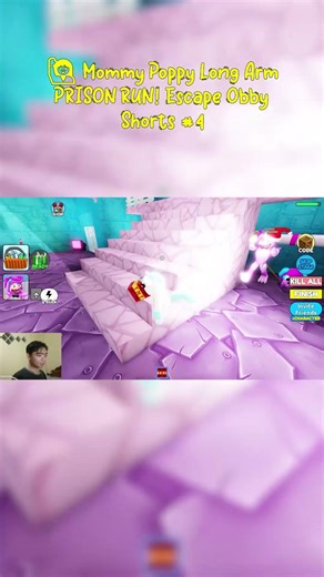 Roblox Shorts #ReadyToReady - 🙋‍♀️ Mommy Poppy Long Arm PRISON RUN! Escape Obby (4) Escape Brainrot