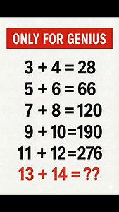 Can You Crack This? 🧠 Most Confusing Math Puzzle Ever | #ExtremeLifeAcademy Can You Crack This? 🧠 Most Confusing Math Puzzle Ever | #ExtremeLifeAcademy 📄 Description: Can you solve this tricky math puzzle? 🤔 Only 1% of people get it right! Write your answer in the comments 👇 and tag your friends to challenge them! 🧮 Puzzle Details: 1 4 = 5 2 6 = 16 3 8 = 33 4 10 = ?? 🔔 Subscribe for more fun brain teasers, riddles & puzzles by Extreme Life Academy #Puzzle6 #MathRiddle #BrainTeaser #Extrem