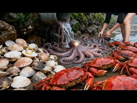 Xiao Zhang Found Treasures While Foraging On The Beach And Ate Scallops On The Spot.