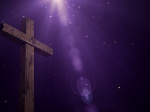 Particle Glow Rugged Cross | Motion Worship