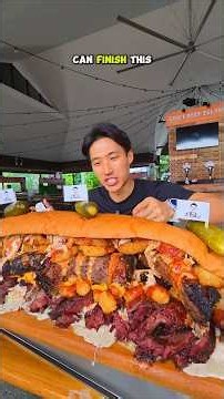 8KG LARGEST BBQ SANDWICH CHALLENGE EATEN SOLO! #foodchallenge