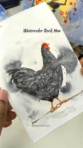 How to Paint a Watercolour Rock Hen | Watercolor Tips #watercolor #painting #rockhen #birdpainting