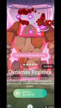 DUO ✨ Dynamax Regirock battle ( Without max mushroom) || Pokemon go