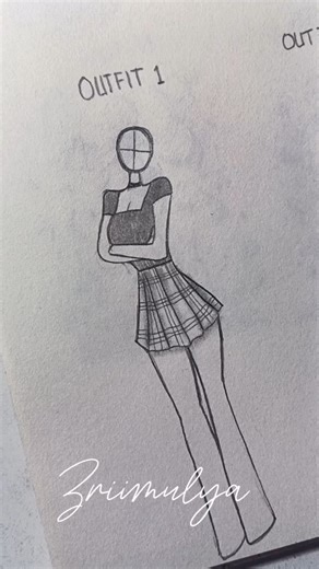 How to draw Outfit girls tutorial #drawing #stickman #art #howtodraw #tutorial #shorts