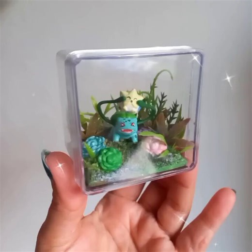 O tamaninho desse diorama. Bulbasaur & Togepi 🤏🏼💚🤍