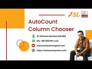 AutoCount Column Chooser 功能 | 如何自定义栏位，快速筛选与导出数据 (CN)
